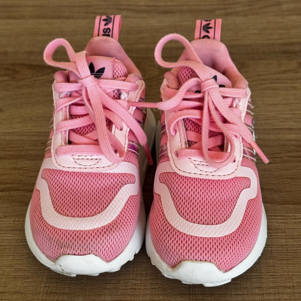 Adidas kids pink sneakers size 5K - Picture 4 of 5